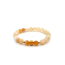 Load image into Gallery viewer, 18K Gold Money Ball Lucky Charm Beads Bracelet Gemstones Aventurine Multicolor 6mm - Rafant