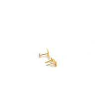 Load image into Gallery viewer, 18K Gold Earrings Stud Screw Type Lightning Bolt - Rafant