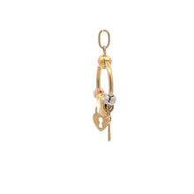 Load image into Gallery viewer, 18K Gold Pendant Charm Heart Keys Beads 2.27 grams - Rafant