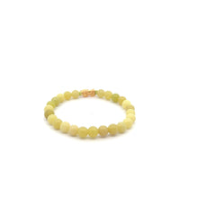 Load image into Gallery viewer, 18K Gold Pixiu Piyao Lucky Charm Bracelet Natural Lemon Jade Gemstones 6mm - Rafant