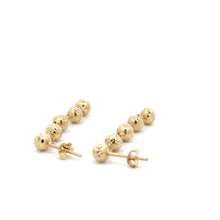 Load image into Gallery viewer, 18K Gold Earrings Dangle Drop Beads Balls 2.03 grams - Rafant