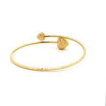 Load image into Gallery viewer, 18K Gold Bracelet Flexible Bangle Heart 3.60 grams Small S 6 - Rafant