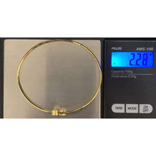 Load image into Gallery viewer, 18K Gold Bracelet Bangle Flexible Double Heart 2.28 grams 7.5 inches