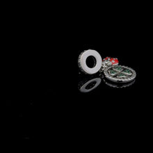 Load image into Gallery viewer, 925 Sterling Silver Bead Clover Beetle Insect Cubic Zircons Blue For Charm Bracelet Necklace - Rafant