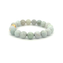 Load image into Gallery viewer, 18K Gold Money Bag Lucky Charm Beads Bracelet Gemstones Burmese Jade 8mm - Rafant