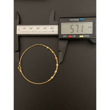 Load image into Gallery viewer, 18K Gold Beaded Bracelet Bangle Soft 1.64 grams Size 6.75 inches