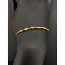 Load image into Gallery viewer, 18K Gold Beaded Bracelet Bangle Soft 1.64 grams Size 6.75 inches