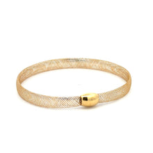 Load image into Gallery viewer, 18K Gold Bracelet Mesh Soft Bangle Size 6 Flexible - Rafant
