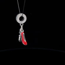 Load image into Gallery viewer, 925 Sterling Silver Charm Bead Bag Shoes Lipstick Red For Charm Bracelet Necklace - Rafant