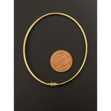 Load image into Gallery viewer, 18K Gold Bracelet Bangle Oval Size 7.25 inches 2.30 grams