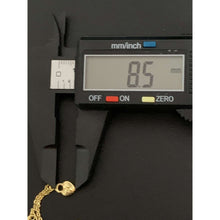 Load image into Gallery viewer, 18K Gold Bracelet 7.25 inches with Key Heart Charms 2.03 grams