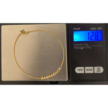 Load image into Gallery viewer, 18K Gold Bracelet Beaded Flexible 1.28 grams 7 inches