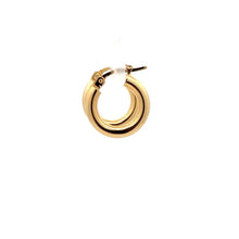 Load image into Gallery viewer, 18K Gold Earrings Hoops Polished Small 1.27 grams - Rafant