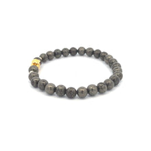 Load image into Gallery viewer, 18K Gold Money Bag Lucky Charm Beads Bracelet Gemstones Pyrite 6mm - Rafant