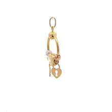 Load image into Gallery viewer, 18K Gold Pendant Charm Heart Keys Beads 2.27 grams - Rafant