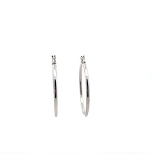 Load image into Gallery viewer, 18K White Gold Earrings Hoops Loops 1.78 grams - Rafant