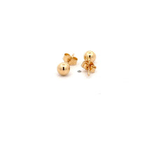 Load image into Gallery viewer, 18K Gold Earrings Stud Balls Polished Small - Rafant