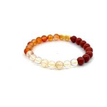 Load image into Gallery viewer, 18K Gold Dragon Pixiu Piyao Lucky Charm Bracelet Zodiac Signs Aries Gemstones 6mm - Rafant