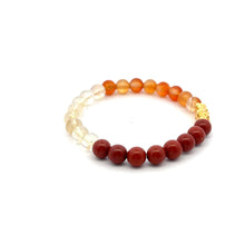 Load image into Gallery viewer, 18K Gold Dragon Pixiu Piyao Lucky Charm Bracelet Zodiac Signs Aries Gemstones 6mm - Rafant