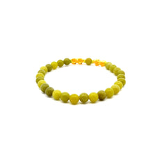 Load image into Gallery viewer, 18K Gold Pixiu Piyao Lucky Charm Bracelet Gemstones August Birthstones Peridot 6mm Size 7.25" - Rafant