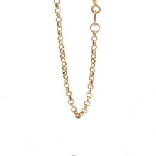 Load image into Gallery viewer, 18K Gold Bracelet Rolo Chain Open Heart Charm 8 inches - Rafant