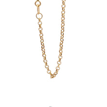 Load image into Gallery viewer, 18K Gold Bracelet Rolo Chain Open Heart Charm 8 inches - Rafant