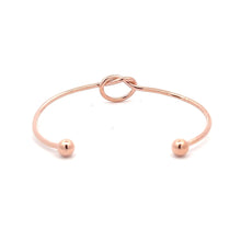 Load image into Gallery viewer, 925 Sterling Silver Cuff Bangle Bracelet Size 6.25 inches Center Knot