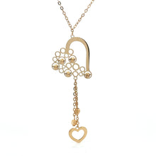 Load image into Gallery viewer, 18K Gold Necklace 17.75 inches Heart Charm 3.23 grams
