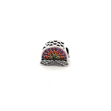 Load image into Gallery viewer, 925 Sterling Silver Charm Bead For Necklace Bracelet Multicolor Rhinestones - Rafant