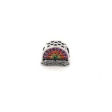 Load image into Gallery viewer, 925 Sterling Silver Charm Bead For Necklace Bracelet Multicolor Rhinestones - Rafant