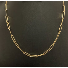 Load image into Gallery viewer, 18K Gold Necklace Chain Paperclips 20 inches 4.83 grams