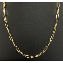 Load image into Gallery viewer, 18K Gold Necklace Chain Paperclips 20 inches 4.83 grams