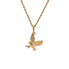 Load image into Gallery viewer, 18K Gold Necklace Chain 18 inches Twisted Eagle Bird Pendant 1.72 grams - Rafant