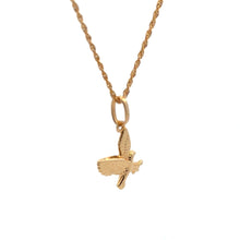 Load image into Gallery viewer, 18K Gold Necklace Chain 18 inches Twisted Eagle Bird Pendant 1.72 grams - Rafant