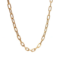 Load image into Gallery viewer, 18K Gold Necklace Cable Link 19 inches Chain Lobster Clasp