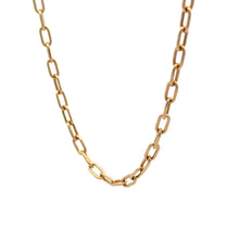 Load image into Gallery viewer, 18K Gold Necklace Cable Link 19 inches Chain Lobster Clasp
