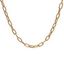 Load image into Gallery viewer, 18K Gold Necklace Cable Link 19 inches Chain Lobster Clasp