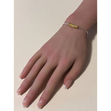 Load image into Gallery viewer, 925 Sterling Silver Add-a-Bead Chain with 18k Solid Gold Tube Accent, Customizable Minimalist Bracelet Interchangeable Design
