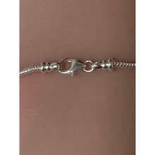 Load image into Gallery viewer, 925 Sterling Silver Add-a-Bead Chain with 18k Solid Gold Tube Accent, Customizable Minimalist Bracelet Interchangeable Design