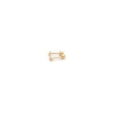 Load image into Gallery viewer, 14K Gold Stud Earrings Lightning Bolt Screw Back Type Very Tiny