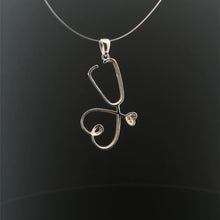 Load image into Gallery viewer, 925 Sterling Silver Pendant Stethoscope