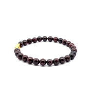 Load image into Gallery viewer, 18K Gold Pixiu Piyao Lucky Charm Bracelet Natural Garnet January Birthstones Gemstones 6mm Size 6.5" - Rafant