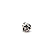 Load image into Gallery viewer, 925 Sterling Silver Charm Bead Heart Dog Paw Print For Charm Bracelet Necklace
