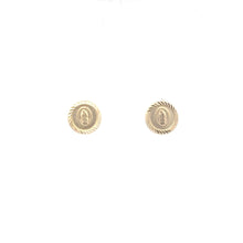 Load image into Gallery viewer, 14K Gold Earrings Stud Screw Back Lady Of Guadalupe Religious