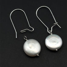 Load image into Gallery viewer, 925 Sterling Silver Earrings Kidney EarWire Freshwater Coin Interchangeable Modular