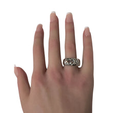 Load image into Gallery viewer, 925 Sterling Silver Ring LOVE Heart Cubic Zirconia Size 6 - Rafant