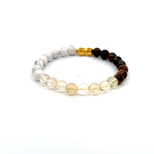 Load image into Gallery viewer, 18K Gold Dragon Pixiu Piyao Lucky Charm Bracelet Zodiac Signs Gemini Gemstones 6mm - Rafant