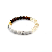 Load image into Gallery viewer, 18K Gold Dragon Pixiu Piyao Lucky Charm Bracelet Zodiac Signs Gemini Gemstones 6mm - Rafant