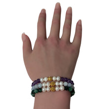 Load image into Gallery viewer, 18K Gold Money Coin Ball Gemstones Birthstones Pearl Aquamarine Amethyst Emerald Pearl 5-6mm