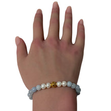 Load image into Gallery viewer, 18K Gold Money Coin Ball Gemstones Birthstones Pearl Aquamarine Amethyst Emerald Pearl 5-6mm